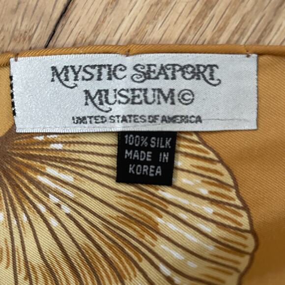 Elizabeth Mumford Mystic Seaport Museum 100% Silk Scarf Noah’s Arc Animals Folk - Picture 10 of 10